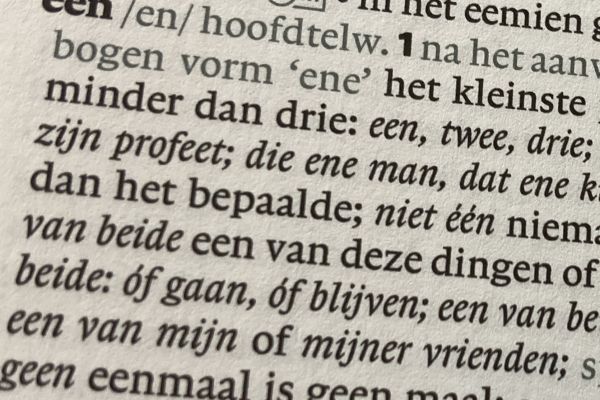 een in Van Dale